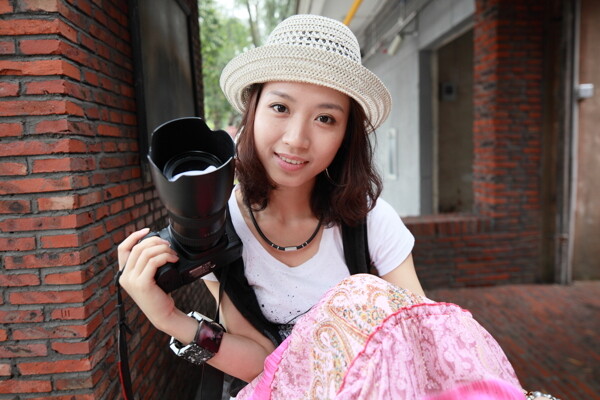 照相機(jī)女模特圖片