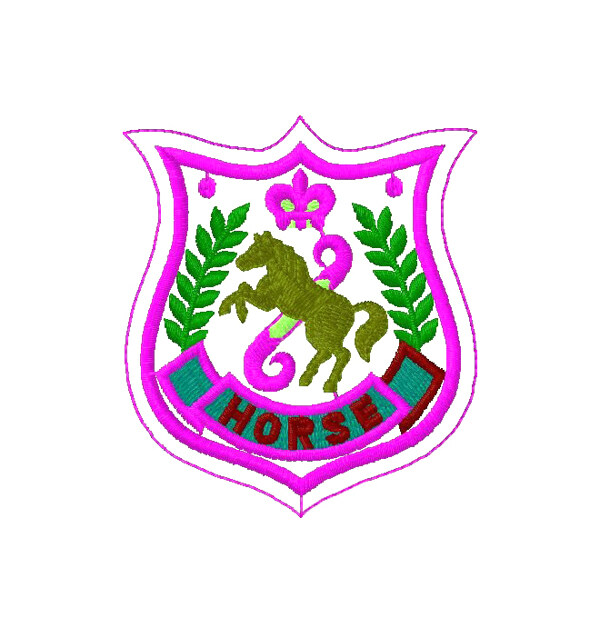 繡花徽章標(biāo)記動(dòng)物馬文字免費(fèi)素材