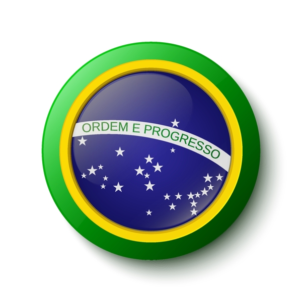 巴西国旗圆形图标图片