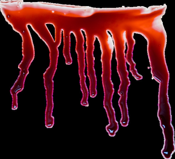 往下流的血液血迹免抠png透明图层素材