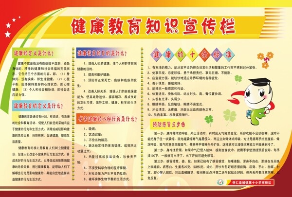 健康教育宣傳欄圖片