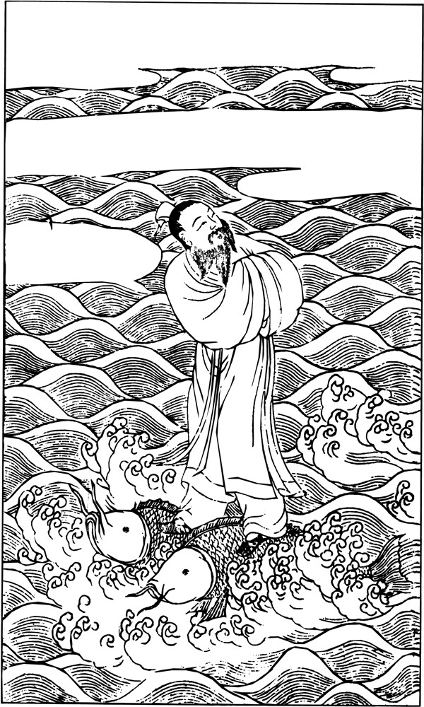 古版畫教化類人物畫矢量EPS格式0364
