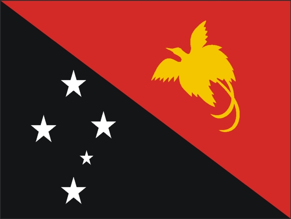 矢量巴布亚新几内亚国旗