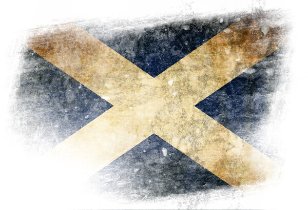 苏格兰国旗笔触背景图片