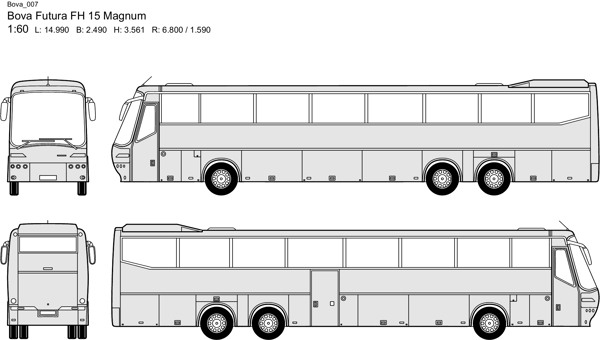 bova公共汽车矢量图