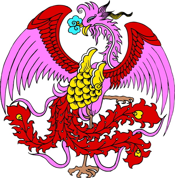 龍鳳吉祥插圖裝飾
