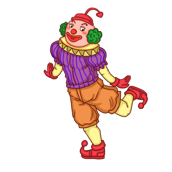 小丑愚人节快乐卡通人物