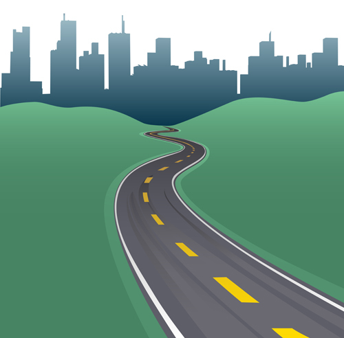 不同的道路設(shè)計矢量圖03