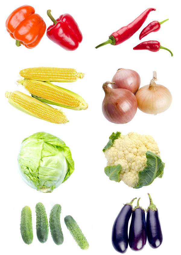 蔬菜白色隔離