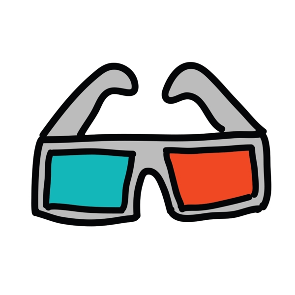 网页UI3d眼镜icon图标