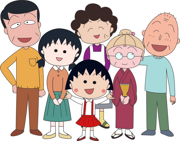 櫻桃小丸子一家人圖片