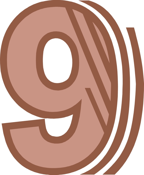 印花矢量圖文字?jǐn)?shù)字9色彩免費(fèi)素材