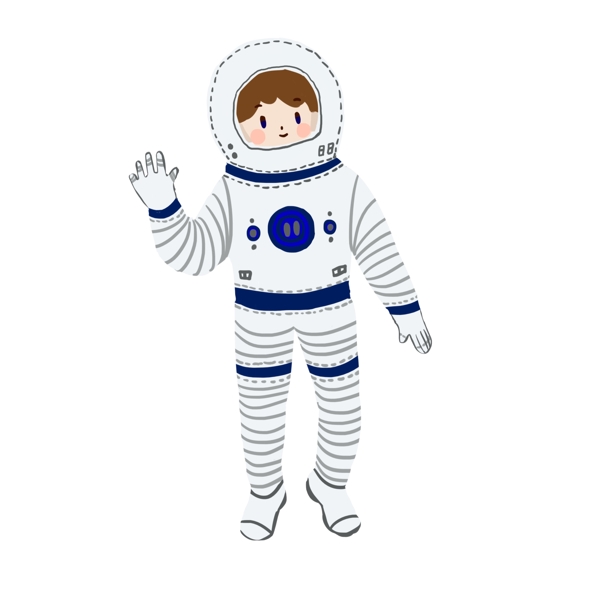 世界航天日航空宇航员人物装饰图案