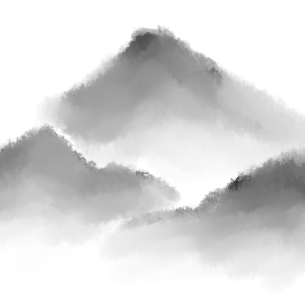 原創(chuàng)手繪水墨風(fēng)景可商用元素山