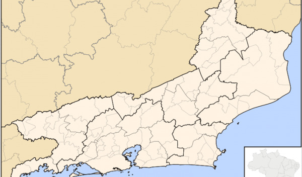 里约热内卢地区的地图矢量图