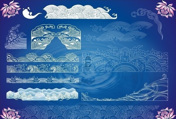 海浪花紋圖片