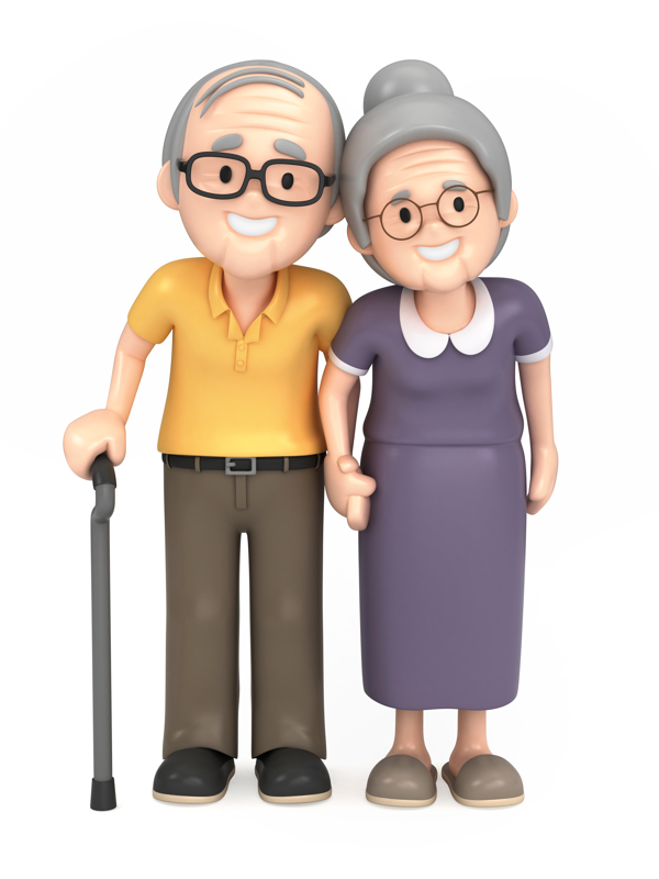 老人3D人物圖片