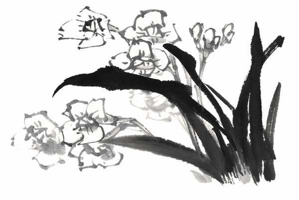 水墨花卉中国画
