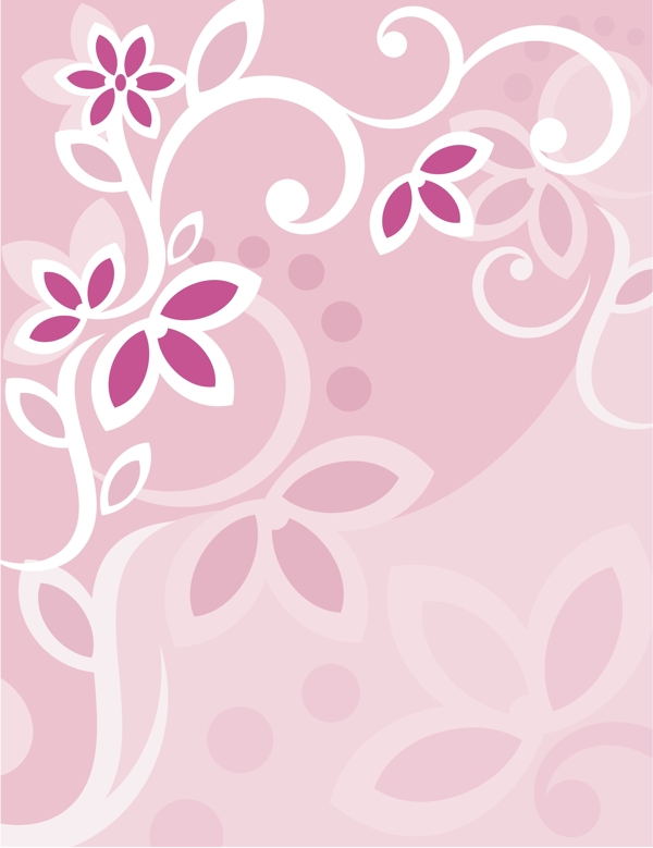 花卉粉色元素背景
