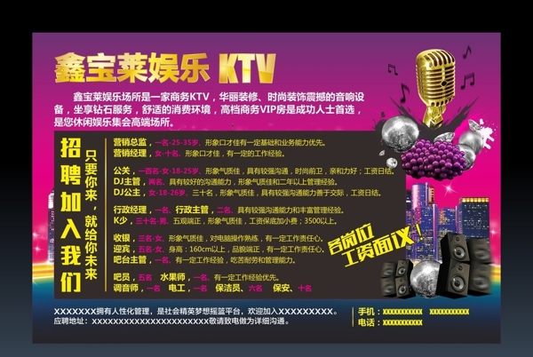 KTV招聘圖片