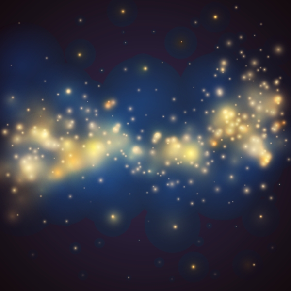 星空手繪卡通矢量素材