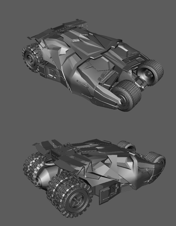精致蝙蝠蝙蝠车maya3d模型