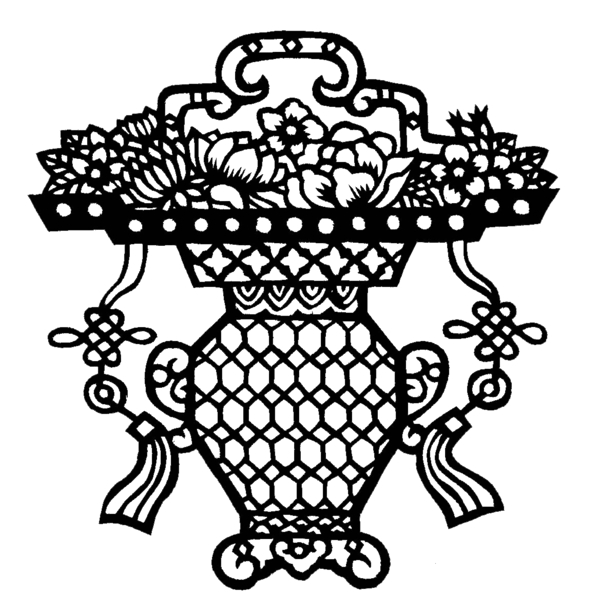 中國(guó)元素年畫剪紙