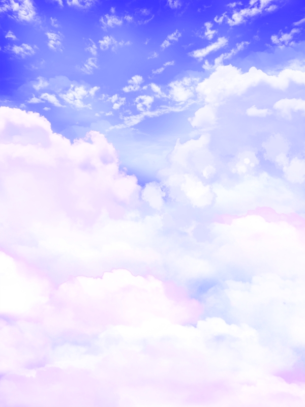 梦幻粉紫色天空云朵