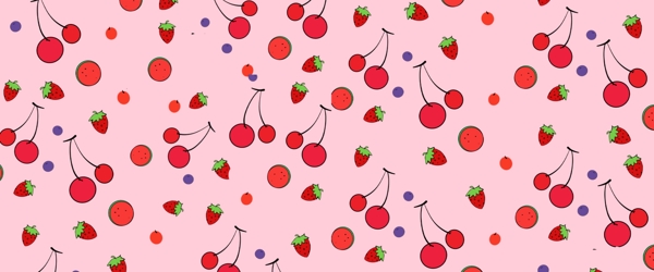 红色樱桃水果促销海报背景