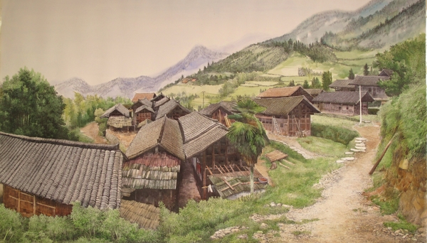山區(qū)村莊圖片