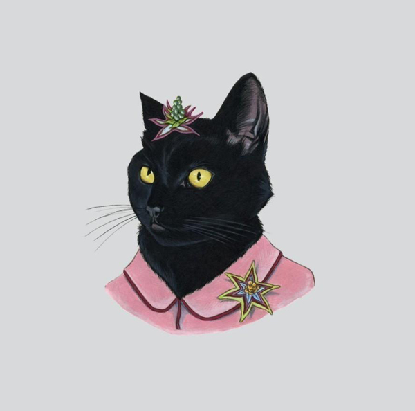 位圖藝術(shù)效果手繪動物貓免費素材