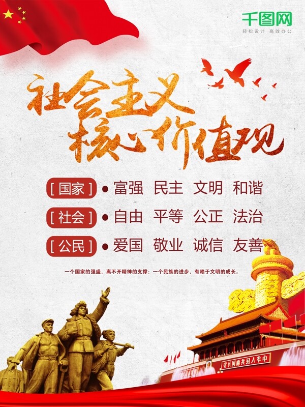 社會(huì)主義核心價(jià)值觀黨建海報(bào)設(shè)計(jì)