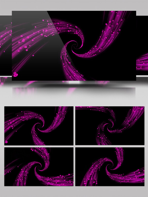 紫色丝带飞扬视频素材
