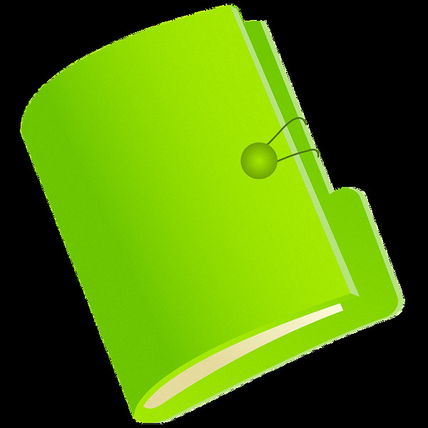 手绘绿色文件夹免抠png透明素材