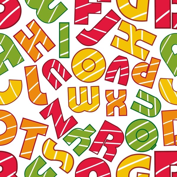與英文字母的無縫模式