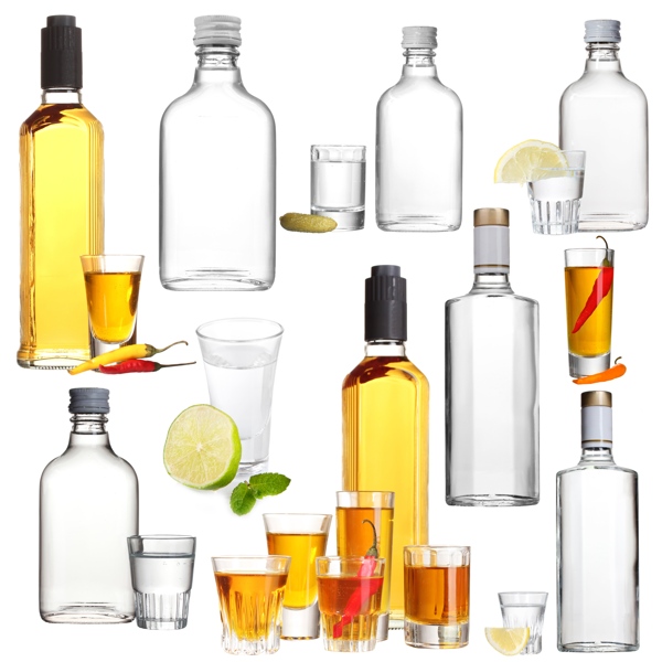 瓶子內(nèi)的酒與水圖片