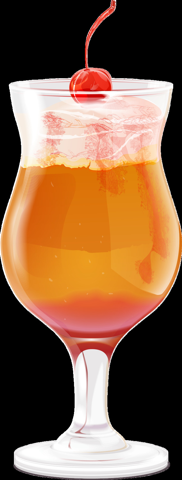 冰凉夏日清爽橙汁透明饮料素材