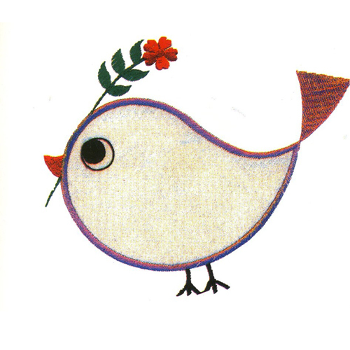 繡花動物鳥類家紡免費素材