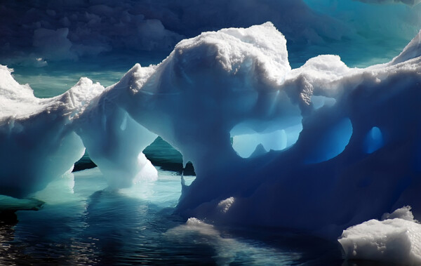 冰山奇景摄影图片