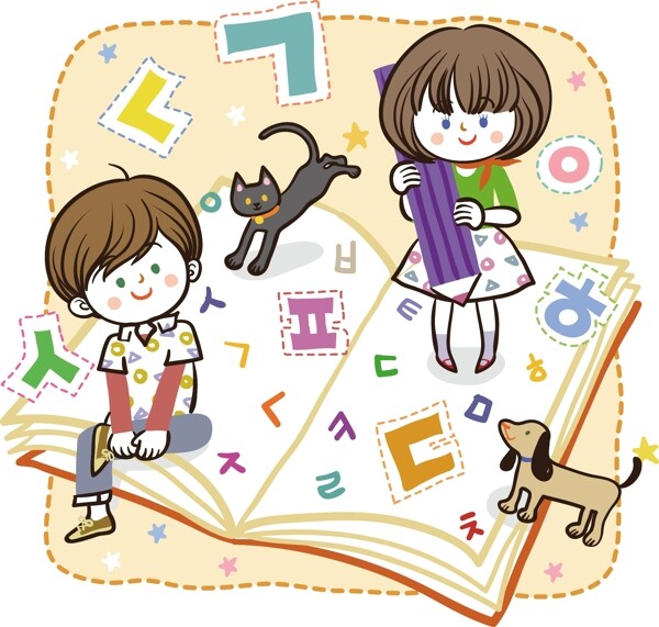 最新韓國(guó)矢量卡通素材369