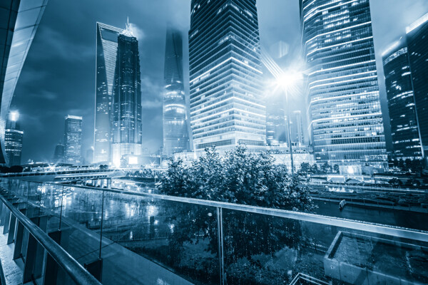 上海陆家嘴夜景图片