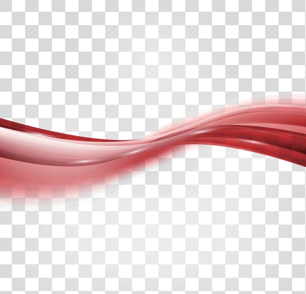 红色曲线装饰图案