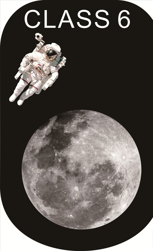 6班宇航员月球创意图片