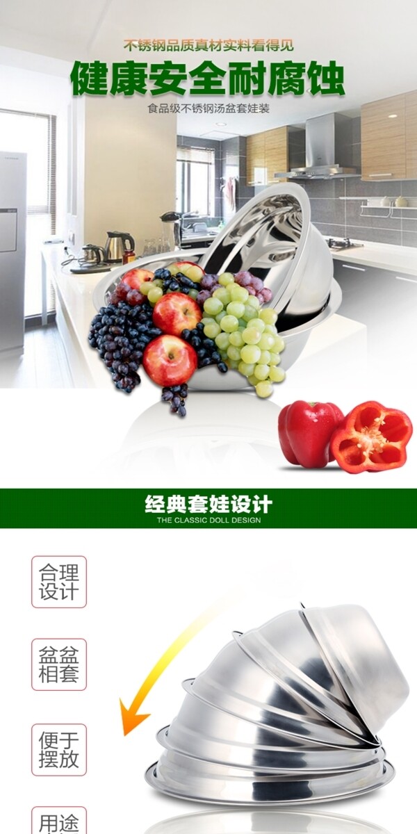 電商淘寶廚房用品盆詳情頁設(shè)計