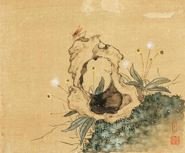 花卉蟲奇石小品圖片