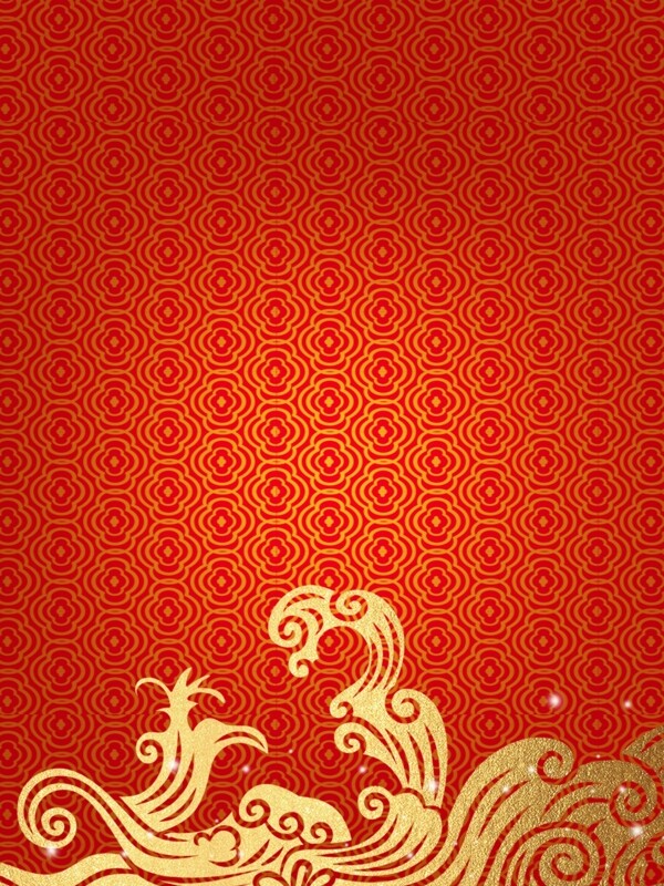 中国风红色纹理背景图片