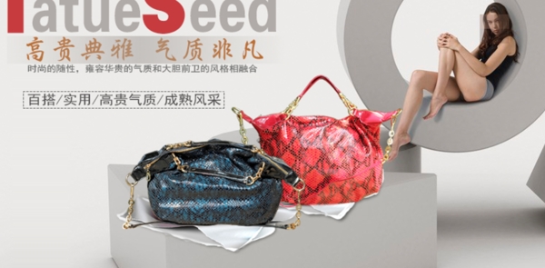 淘寶女式手提包促銷海報(bào)