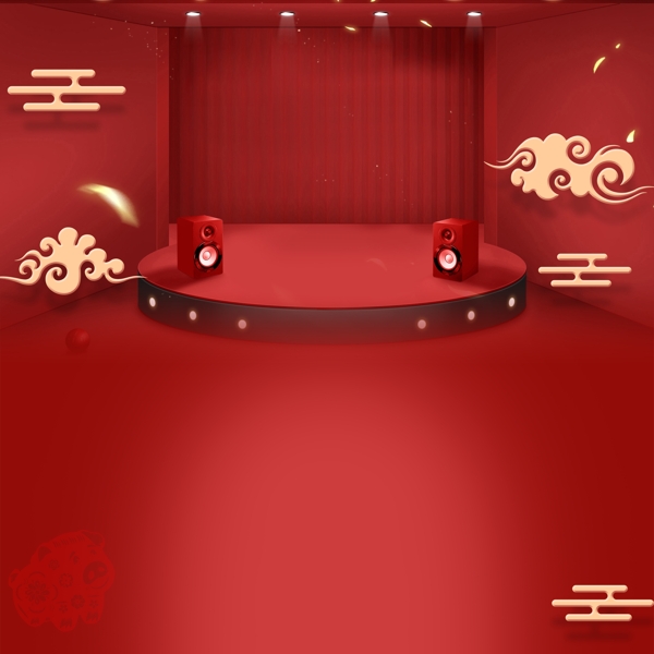 元宵节红色喜庆背景设计