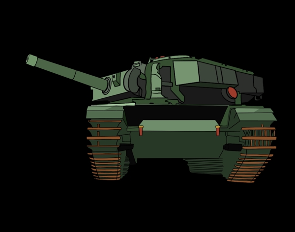 军事迷彩坦克插画