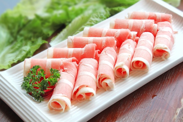 火鍋配菜羊肉卷圖片